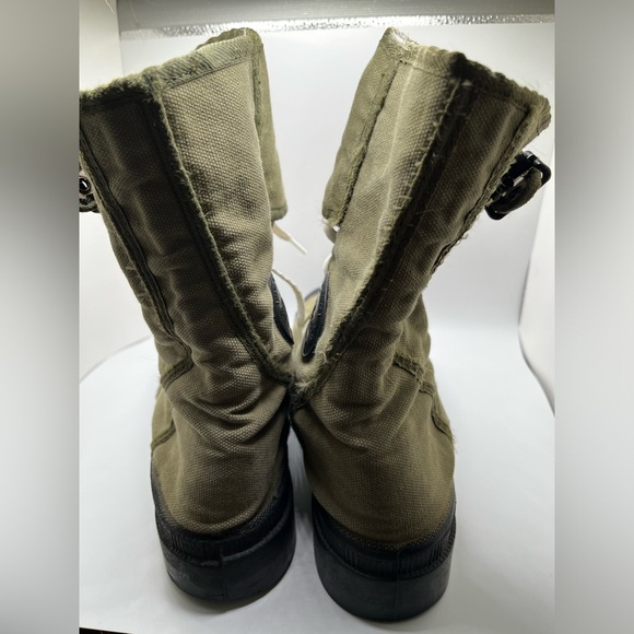 Vintage Wissart Military Canvas Gaiter Double Buckle Army Boot Size 43 - Picture 10 of 16